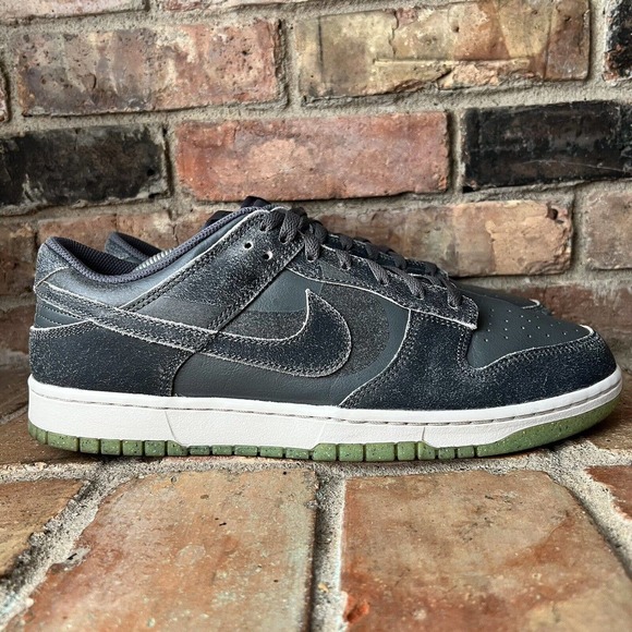 Nike Gray Athletic Shoes with Green Accents